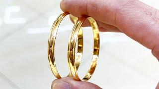 Making a pair of Cute Gold Baby Bangles  Jewelry Making  22k Gold Jewelry  4K Video