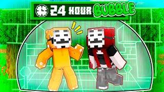 MY BULLY GIRLFRIEND Locked ME Inside A HACKER ONLY Bubble For 24 Hours... Minecraft