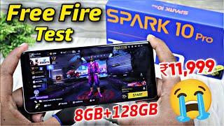 Tecno Spark 10 Pro Free Fire Test  Tecno Spark 10 Pro Graphics Heating Test 