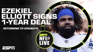  Ezekiel Elliott signs a 1-year deal to return to the Cowboys   NFL Live