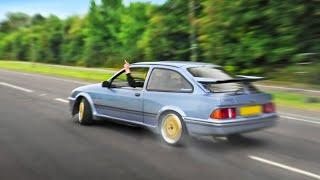 Sierra Cosworth RIPS IT Leaving a Car Show in StyleBicester ii