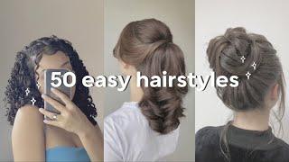 50 easy hairstyles for school  uni  work 