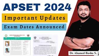 APSET 2024- Important Update- Notification Coming Soon.... #apset2024 #apset