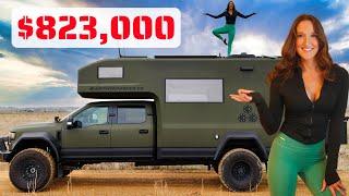 Am I MOVING into an $823000 EARTHROAMER? Full Tour - Living in a Truck Camper