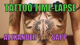 Alexander Sapp  Time-lapse Wendigo Tattoo @ Under Your Skin