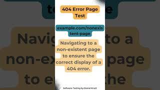 404 Error Page Test  Test Data #softwaretesting #testing