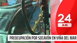Por fuertes lluvias existe preocupación por socavón en edificio Euromarina 2  24 Horas TVN Chile