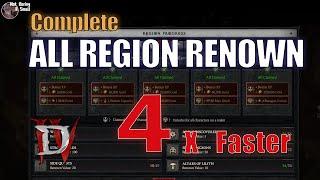  Diablo 4 RENOWN SPEEDRUN DO BEFORE FIXED    Complete All Renown Rewards At 4 Times The Speed