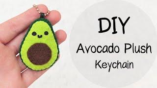 DIY Avocado Plush Felt Keychain   #FeltDIYFriday  with FREE Templates