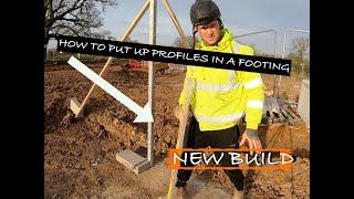  How to put up a profile in a footing 