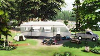 The Sims 4 Outdoor Retreat Glamping Travel Trailer Stop Motion  No CC