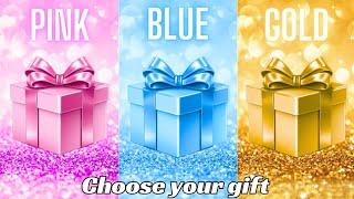 Choose your gift 3 gift box challenge2 good & 1 badPink Blue & Gold #chooseyourbox