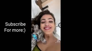 Malu Trevejo with her cute little new dog