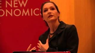 Anastasia Nesvetailova speaking at John McDonnells Economic Lecture Series event