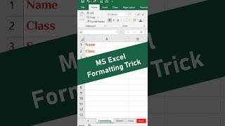 MS Excel formatting trick #excel