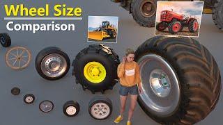 Wheel Size Comparison of different vehicles