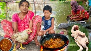 Daily Morning Routine In Heavy Rain। Unseen Indian Village Life And Cooking Testy Desi Chicken