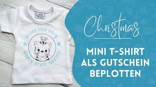 Mini T-Shirt als Geschenkgutschein beplotten