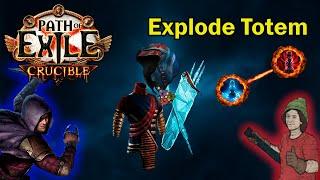 3.21 This will be nerfed next league - Explode Totem Trickster  Path of Exile Crucible