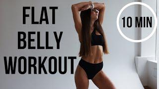 10 MIN FLAT BELLY WORKOUT  QUICK ABS AT HOME