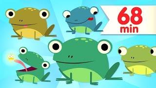 Five Little Speckled Frogs + More  Kids Songs  Super Simple Songs
