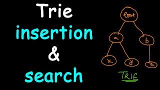 Trie insertion and search
