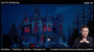 Lumion 9 Rendering Exterior Tutorial #3 Scariest-Haunted-House render workflow