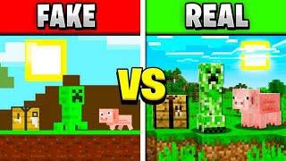 PLAYING FAKE MINECRAFT GAMES FAKE vs REAL MINECRAFT