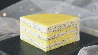 НЕЖНЕЙШИЙ МУССОВЫЙ ТОРТ МАК-ЛИМОН  Lemon poppy seed mouse cake recipe