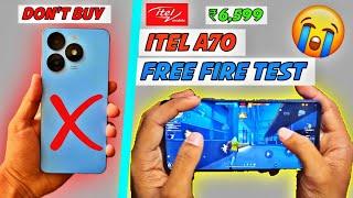 ITEL A70 FREE FIRE TEST  itel a70 free fire gameplay + Heating + Battery Drain Test. unboxing