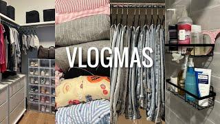 VLOGMAS DAY 7 aesthetic closet organizationhacks + my bedtime routine