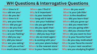 WH Questions in English  WH and Interrogative Questions Example  English Sentence Practice