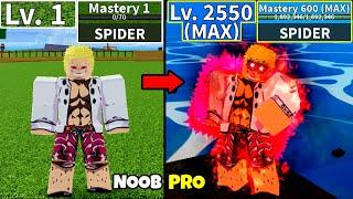 Beating Blox Fruits as Doflamingo Lvl 0 to Max Lvl Full Human v4 Awakening Noob to Pro Blox Fruits