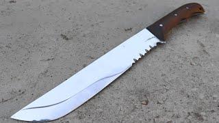 Make a cool  beautiful knife out of rusted Leaf Spring