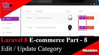 Laravel 8 E-com Part-8  How to Edit and Update Category in laravel ecommerce  Remove old image
