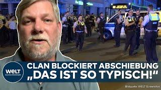 BERLIN Autos auf den Straßen Clans blockierten Abschiebung in Berlin Libanese rief um Hilfe