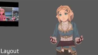 Zelda Animation Test Process - Big Hero 6 Still W.I.P