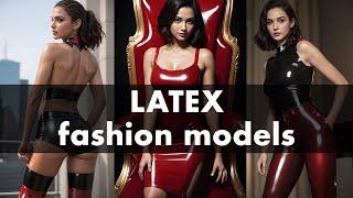 AI Art Female models in latex different places 4K