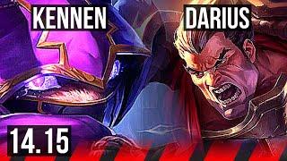 KENNEN vs DARIUS TOP  7 solo kills 1236 500+ games Dominating  EUW Master  14.15