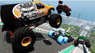 Epic Hight Speed Monster Truck Jump And Crashes Boom #118  BeamNG.Drive  BeamNG ASna