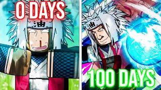 I Spent 100 Days as JIRAIYA in Shindo Life - Roblox..