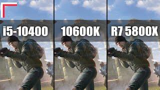 Intel i5-10400 vs Intel i5-10600K vs AMD Ryzen 7 5800X — Test in 10 Games 1080p 1440p 4K