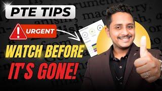 Urgent These PTE Tips Can Save Your Score - Watch Before Its Gone