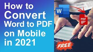 How to convert word to pdf on mobile 2021