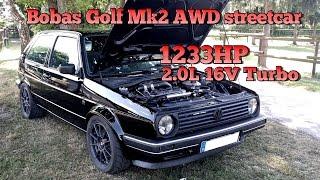 Brutal Golf Mk2 1233HP 16V Turbo Acceleration from Boba Motoring FULL VIDEO 2015