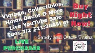 Live Vintage Sale Shop Rare Finds at Unbelievable Prices  July 2 @1130am et 830am pt