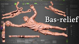 Zbrush base-relief time lapse for jewelry printing