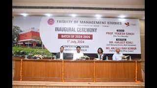 VCs Speech - Inaugural Ceremony - Batch of 2024-2026 - Faculty of Management of Studies