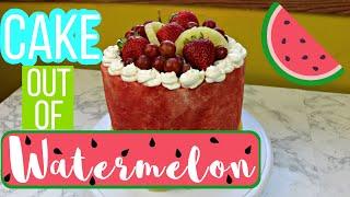 How to make a fruit cake out of WATERMELON