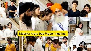 Malaika Arora Dad Prayer meeting Malaika Arora Arjun Kapoor Kareena Kapoor Khan Sussanne And Family